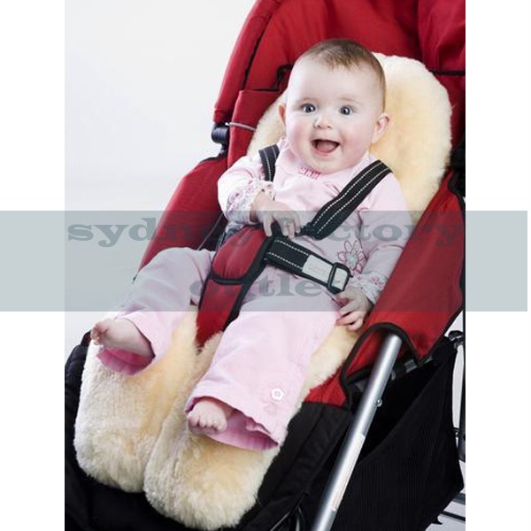 MEDICAL GRADE Australian Sheepskin Baby Pram Stroller Car Seat Liner