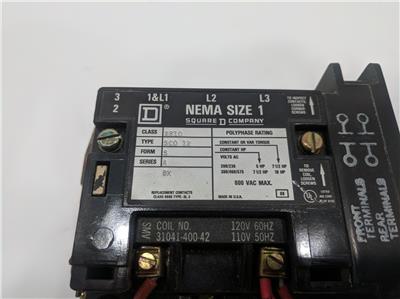 Square D Size 1 Multi 2 Speed Starter ; 8810 ; SCO 1