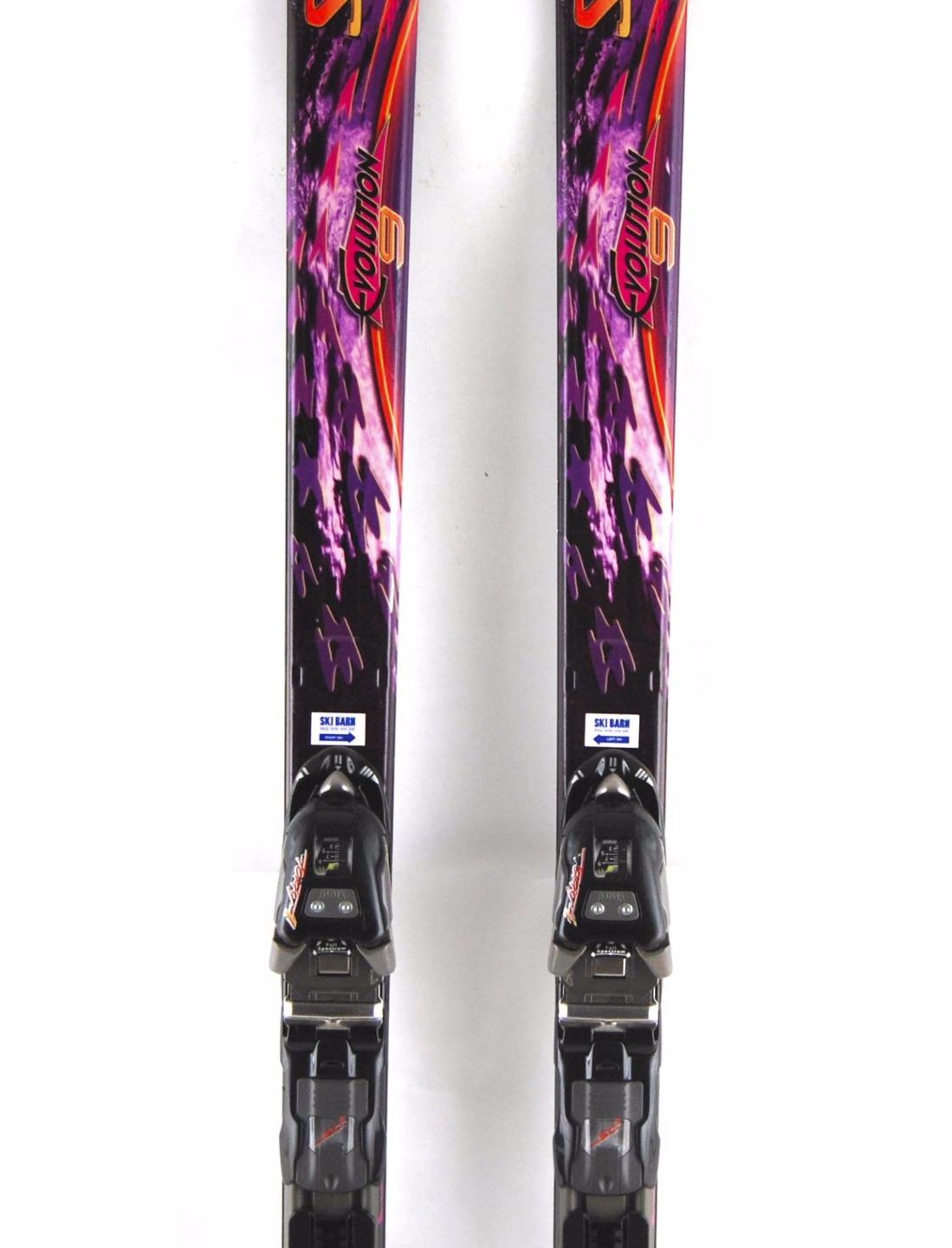 Salomon Evolution 9 180 cm Mens Downhill Purple Red Adjustable Bindings