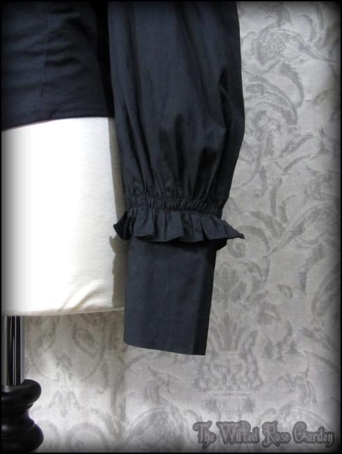 Black Puff Shoulder Ruffled Jacket Top 10 12 Gothic Victoriana ...