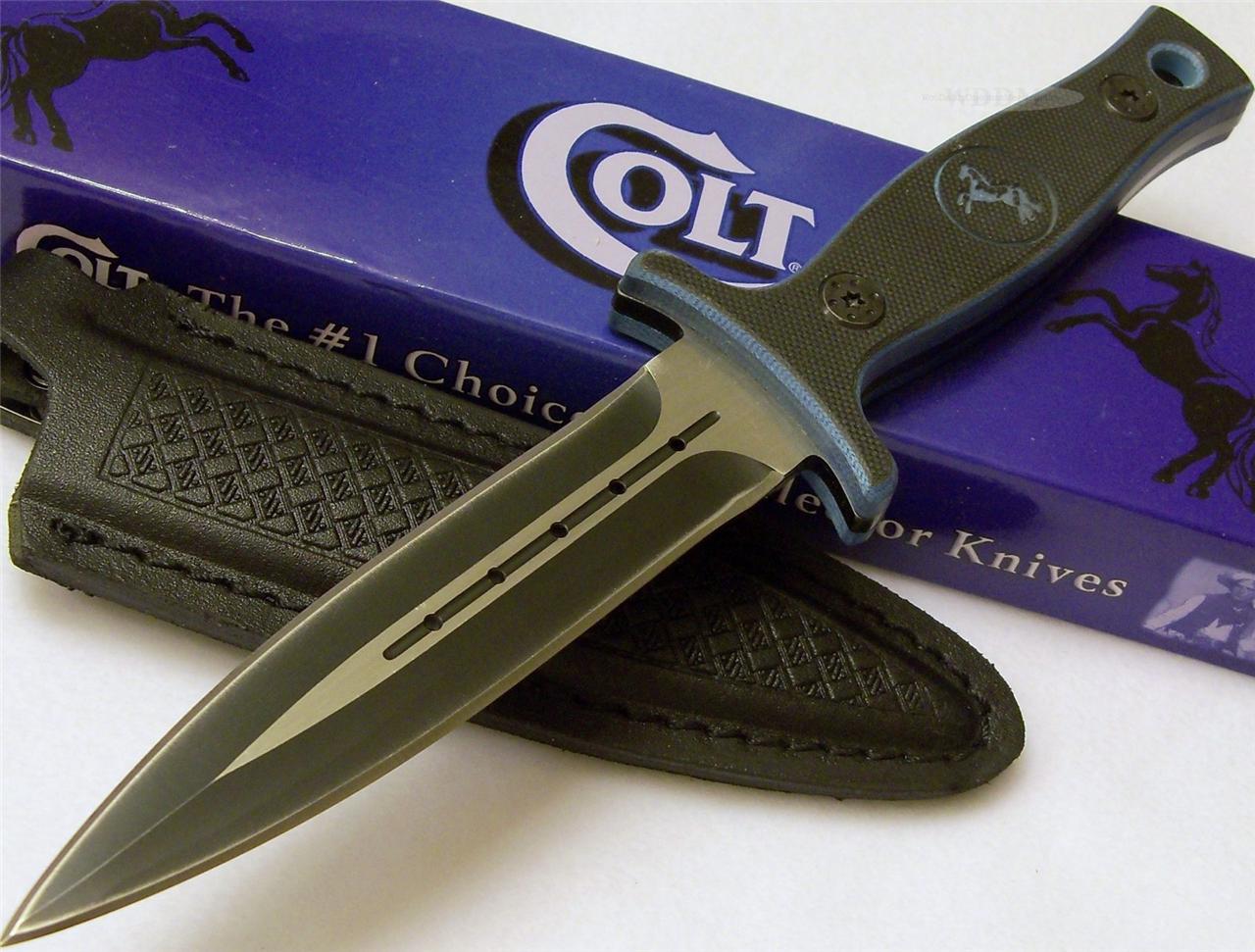 Colt double edged throwing boot dagger combat survival knife new ebay