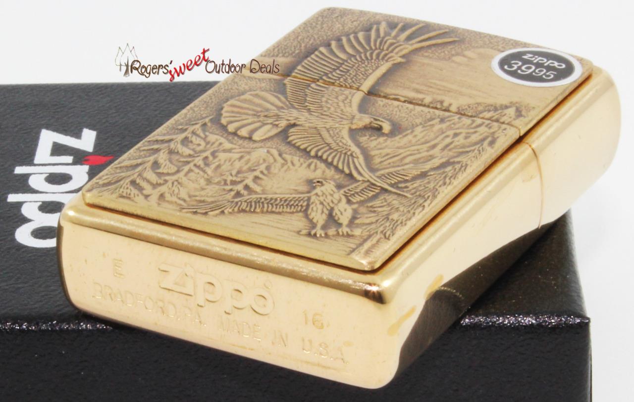 New Full Size Zippo Dare Eagles Eagle Brass Windproof Lighter Made In ...