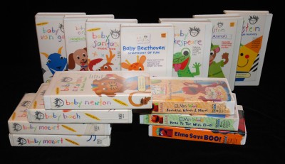 SET of 10 Baby Newton Baby Einstein VHS Tapes PLUS 3 Sesame Street Elmo ...