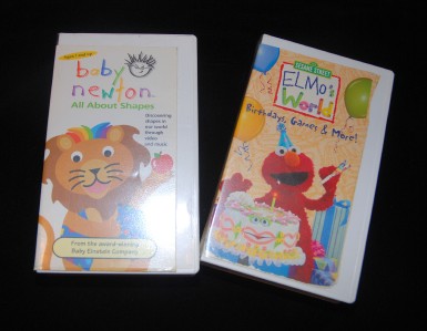 SET of 10 Baby Newton Baby Einstein VHS Tapes PLUS 3 Sesame Street Elmo ...