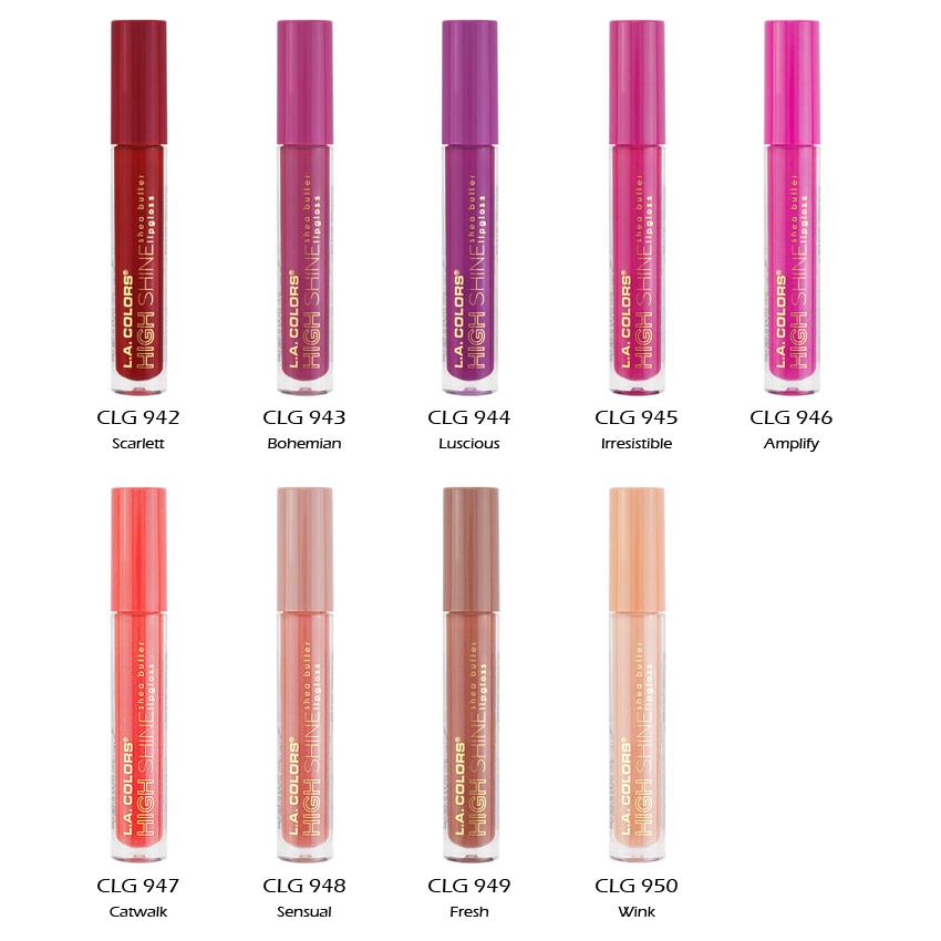 3 LA COLORS High Shine Shea Butter Lipgloss CLG "Pick Your 3 Color