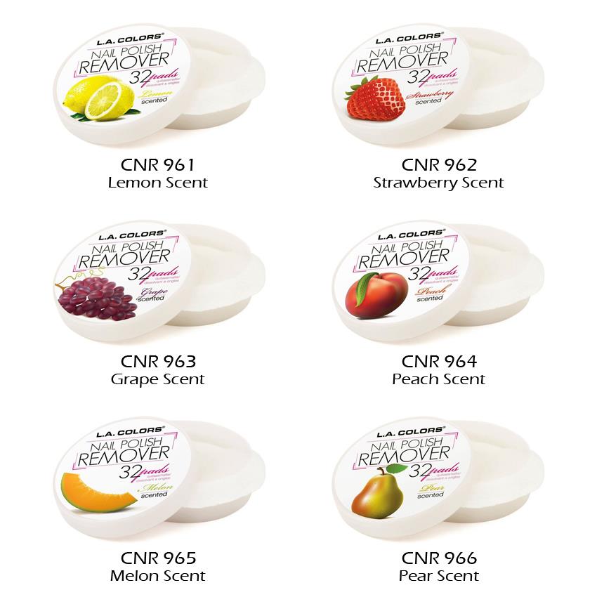 6 LA COLORS Nail Polish Remover Pads "6 Scented Set Total 192 Pads