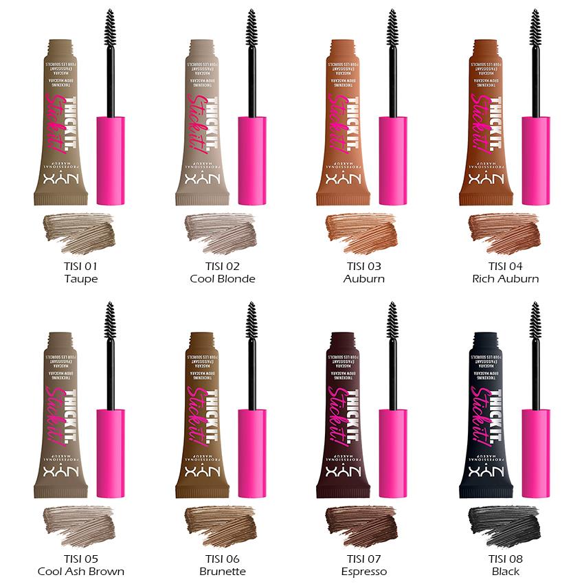1 NYX Thick It. Stick It! Brow Gel Tinted Eyebrow Gel 