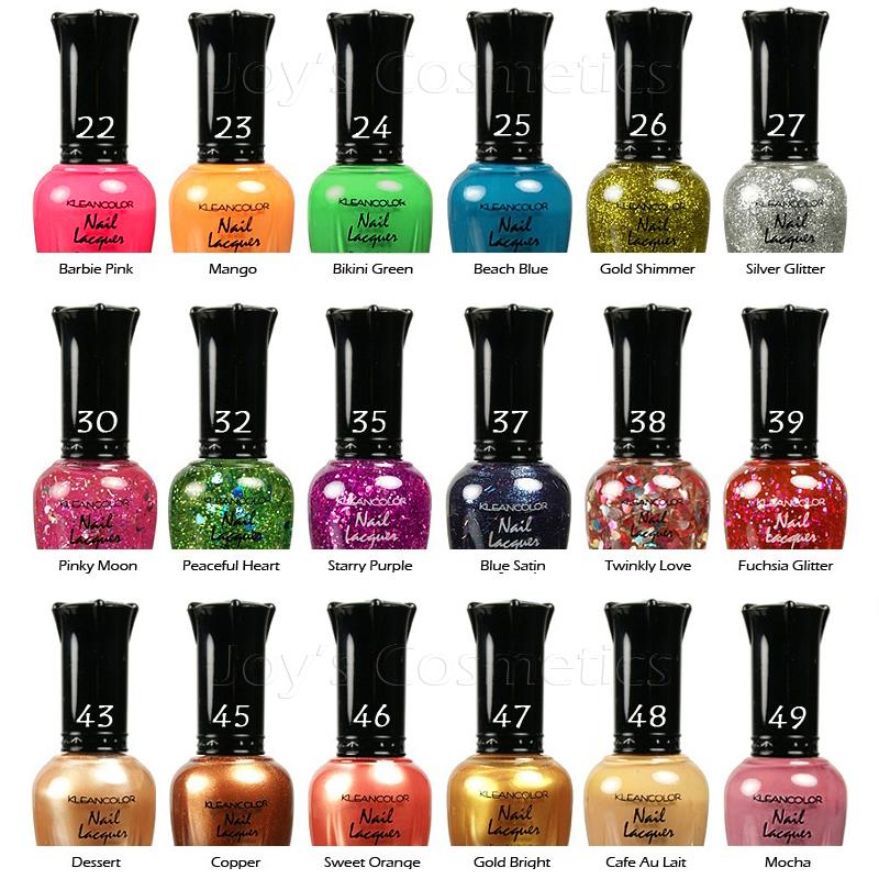 12 KLEANCOLOR Nail Lacquer ( polish ) 