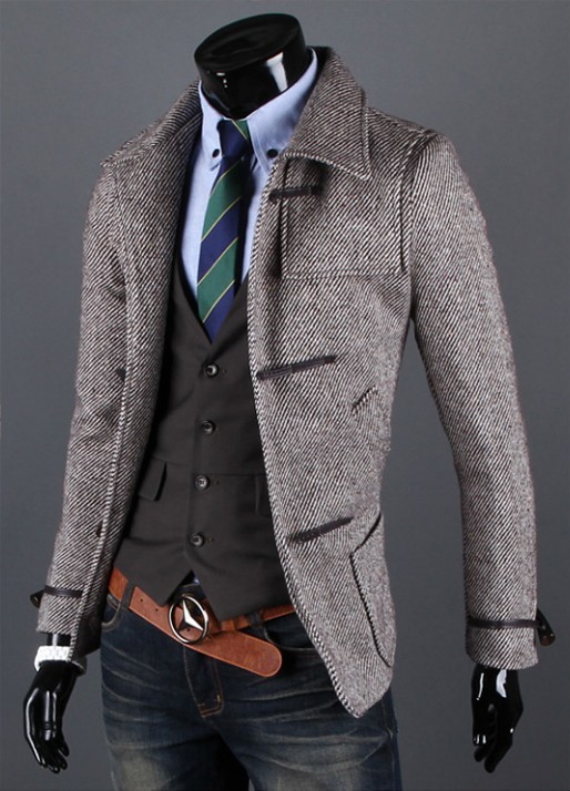 Korean Fashion Slim Fit Collection Men's Premium Casual Coat Jacket 2 ...
