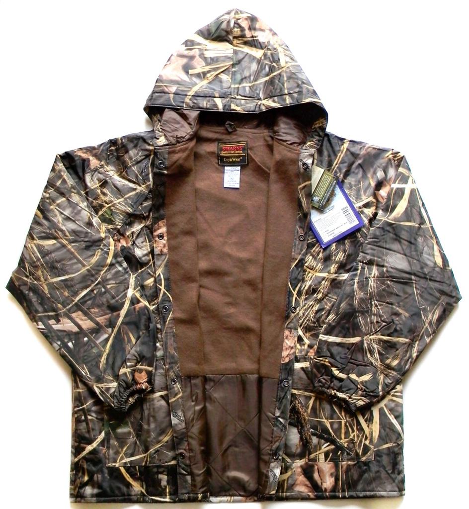 New Stearns Fleece Lined Rain Jacket/ Coat Realtree Hardwoods Camo Men ...