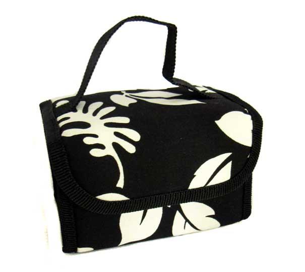 NEW 100% Cotton Hibiscus Design Small 4 compartment, foldable Gift Box 5"x3"x3"