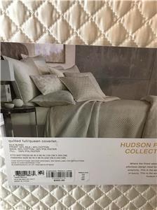 Hudson Park Collection Cotton Silk Coverlet Queen New Ivory