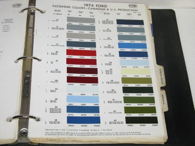 1967 Ford color chips #2
