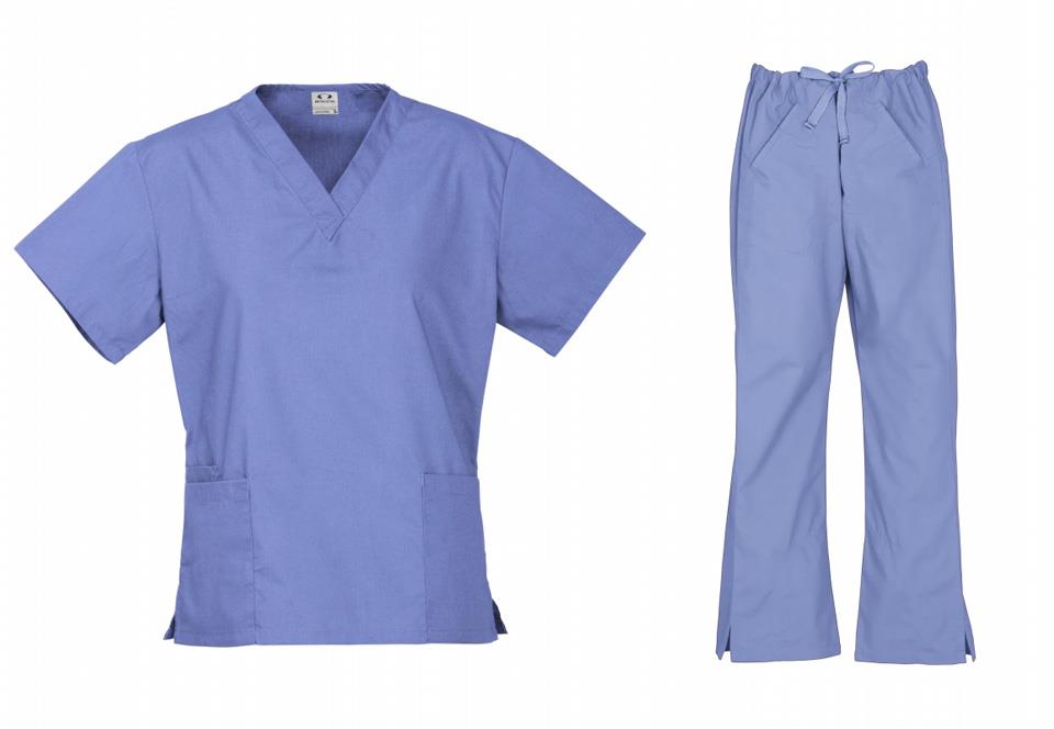 Ladies Top Pants Scrubs Set Nurse Doctors Medical Uniform Vet Dentist ...