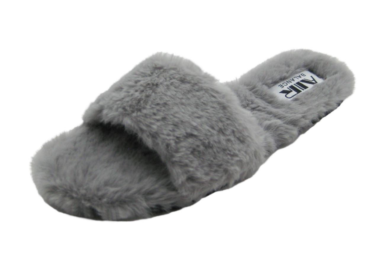 Ladies Furry Ultra Plush Flip Flops Slip on House Home Bedroom Thong ...