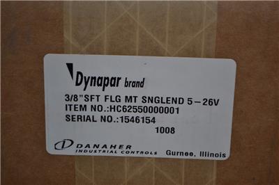 ONE NEW DYNAPAR 3//8/"SFT FLG MT SNGLEND 5-26V ENCODER HC62550000001