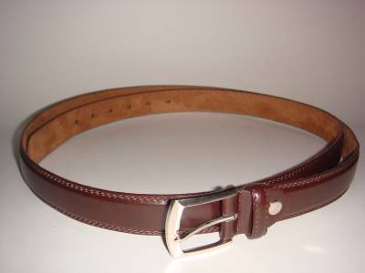 Men Big and Tall Black Brown leather belt 1 inch wide size 46-48 50-52 ...