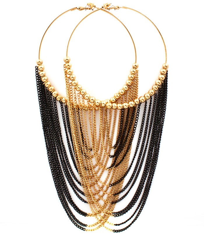 Basketball Wives celebrity poparazzi inspired beaded Hoop Multilayered ...