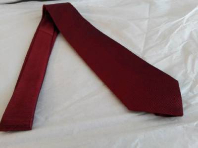 NEW ETRO Milano 100% Silk Solid Red Tonal Striped Slim Skinny Neck Tie ...