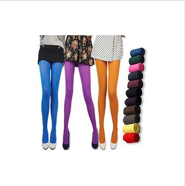 New Candy Color Opaque Tights Pantyhose Colors Stockings | eBay
