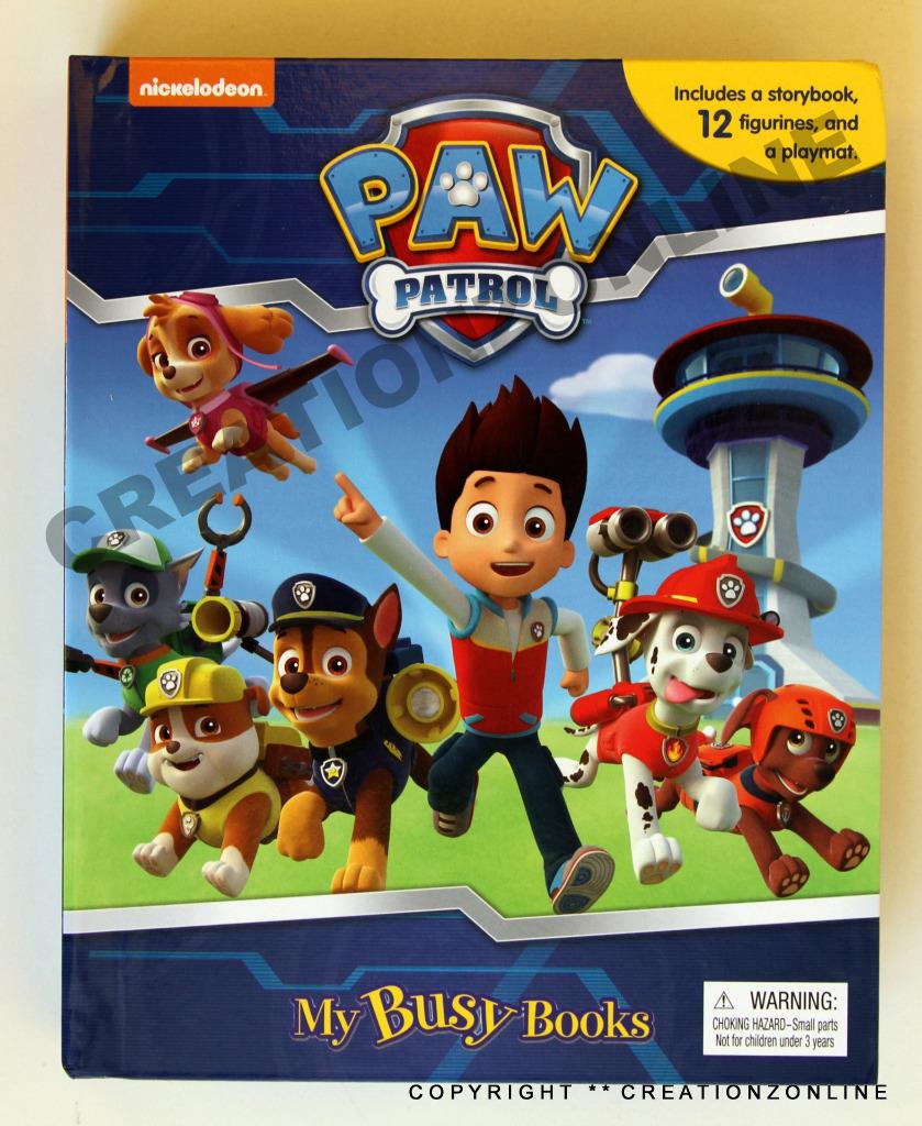 PAW PATROL MY BUSY BOOKS 12 FIGURES PLAY MAT KIDS BOOKS CHILDRENS STORY ...