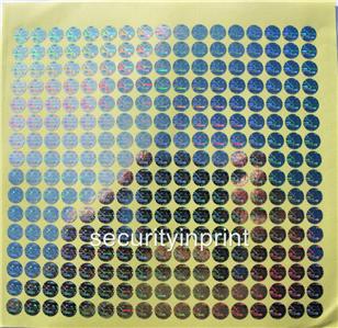 C8-1S 1/3" Hologram silver stickers labels seal 8mm 272qty Authentic Original 
