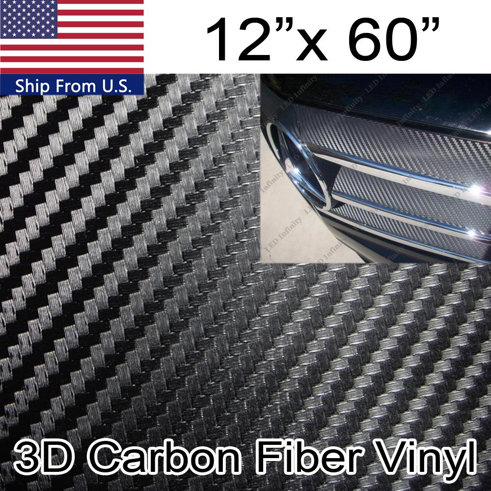Details About 12 X 60 Carbon Fiber Vinyl Sheet Wrap Car Exterior Interior Trim Sticker Decal