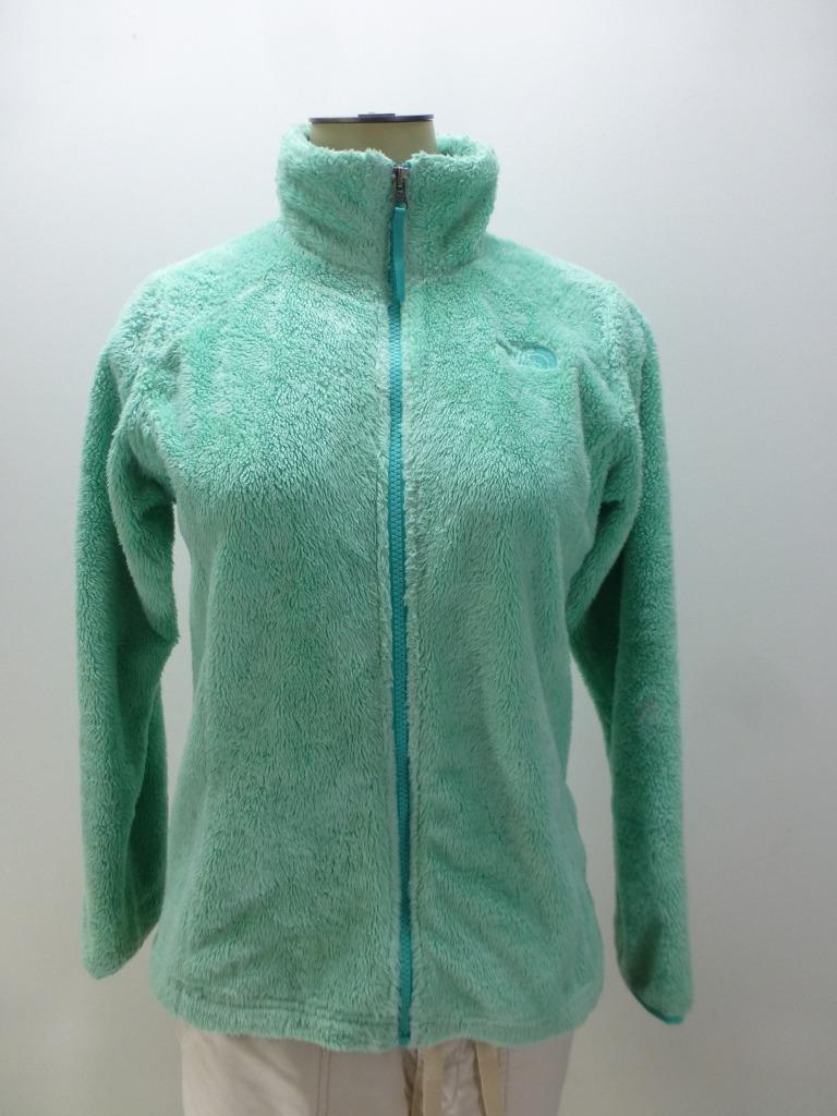 THE NORTH FACE TNF mint green pile Fleece Jacket ski coat yth girls