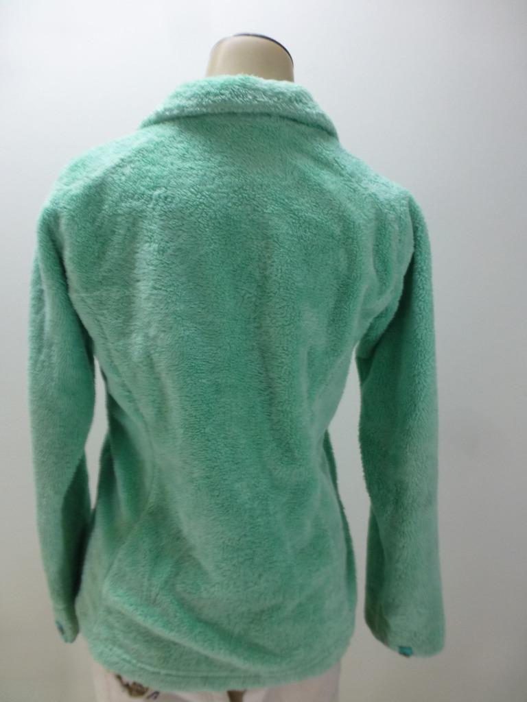 THE NORTH FACE TNF mint green pile Fleece Jacket ski coat yth girls
