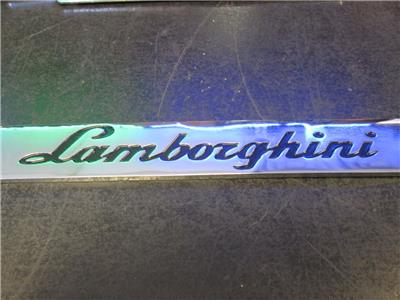 Las Vegas Lamborghini Chrome Black Logo Metal License