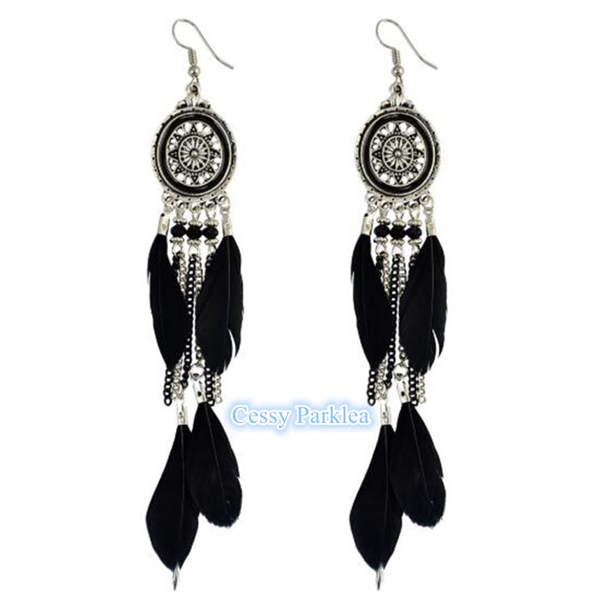 Native American Indian Feather Ladies Costume Pierced Earrings Party Tribal 