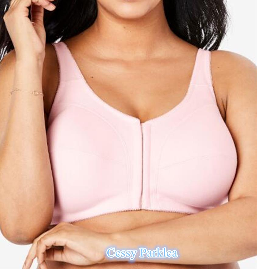 I21 US Choice" 100 Cotton WireFree Front Closure Bras Pink