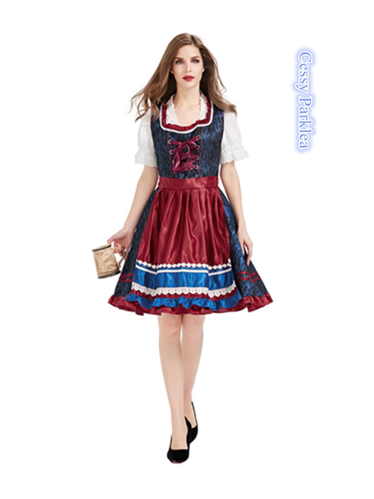 ハイディー様 W-M33 Deluxe Oktoberfest Beer Maid Dress Up Heidi Costume Bavarian