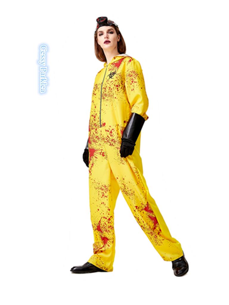 H-B2-2 Men Women Zombie Bio-Hazard Toxic Waste Halloween Adult