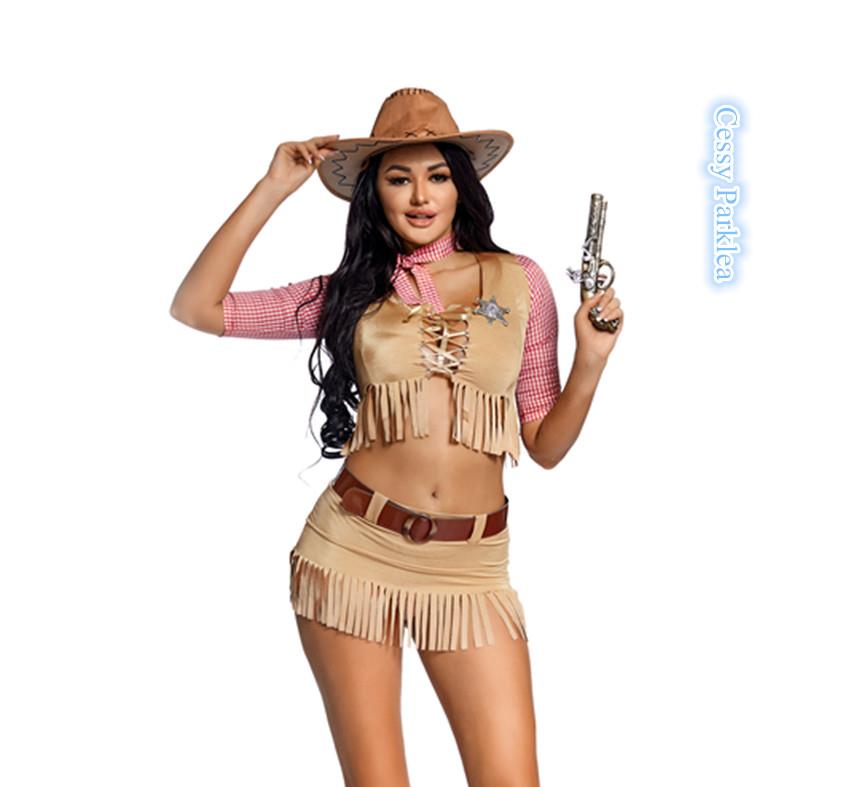 U-B3-1 Sexy Women's Easy Rider Cowgirl Deluxe Western Costume