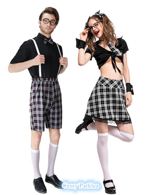 School Day School Girl School Boy Uniform Couple Fancy Dress Outfit Grey Ebay