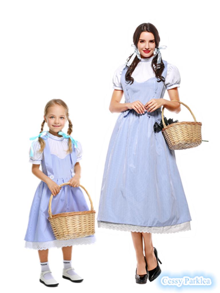 Girls Women Wizard of OZ Dorothy Fancy Dress Storybook Fairytale Costume