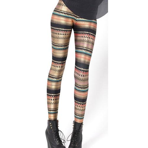 Mixed Women Sexy Stripes Leggings Stretchy Jeggings Pencil Tights Pants ...