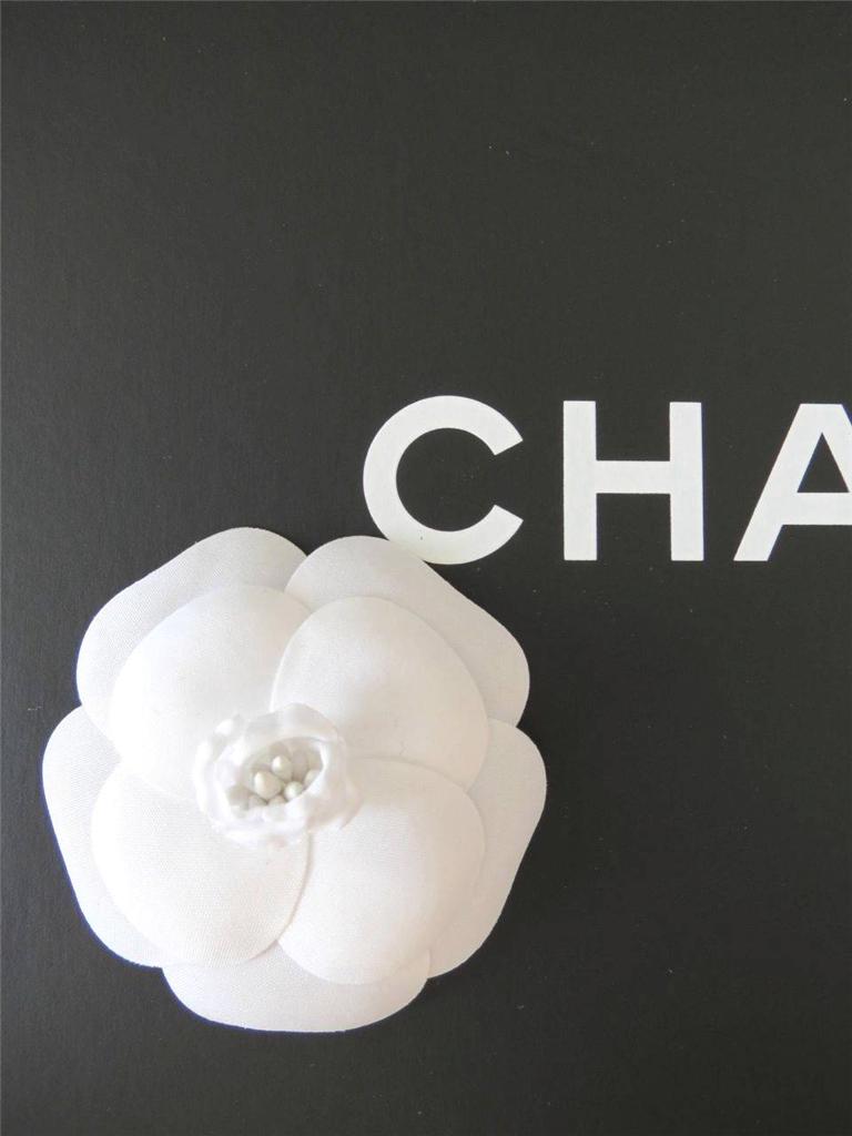 Authentic Chanel Small White Camellia Flower for Making a Pin or Brooch ...