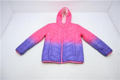 Eddie Bauer Sherpa Puffer Jacket Hooded Insulated Reversible Pink