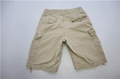 American Eagle Cargo Khaki Chino Shorts Beige Rugged Classic Fit
