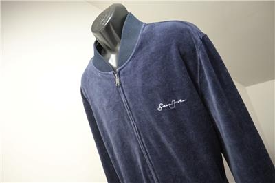 Vtg Nylon Jacket 90s Navy Blue Fleece Lined Coat Outwear