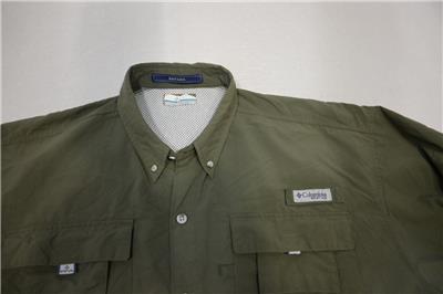 Chemise Pêche Columbia PFG Super Bahama – Verte – Taille L Homme – Occasion