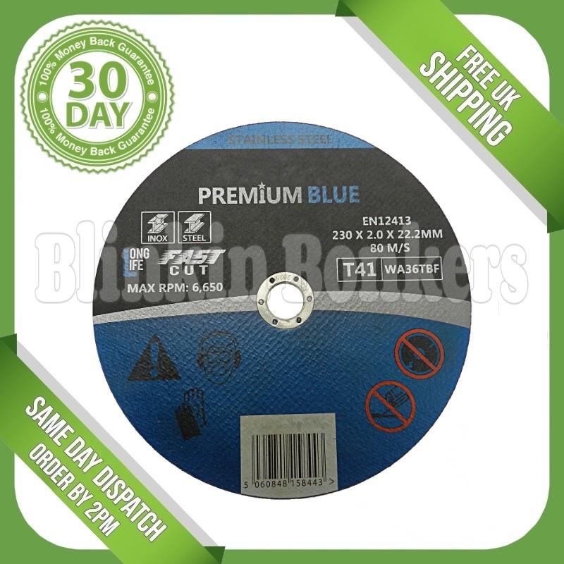 PREMIUM 9" METAL STEEL FLAT CUTTING DISCS 230MM FOR ANGLE GRINDER CUTTER BLADE