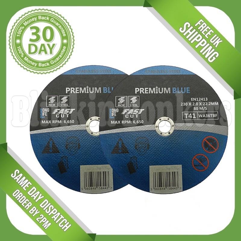 PREMIUM 9" METAL STEEL FLAT CUTTING DISCS 230MM FOR ANGLE GRINDER CUTTER BLADE - Picture 10 of 12