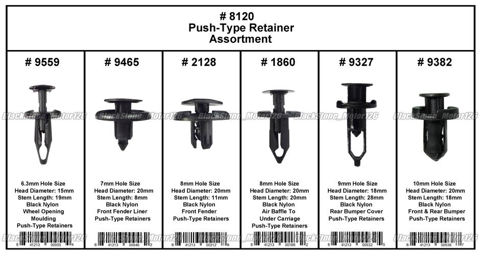 328 Clip Trim Bumper Fender Liner Push Type Retainer Assortment For Toyota Honda