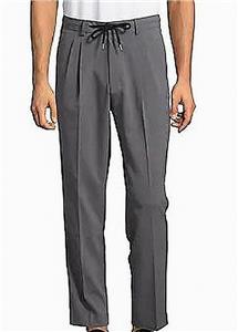 Highline Mens Hidden Drawstring Comfort Waist Dress Pants Trousers