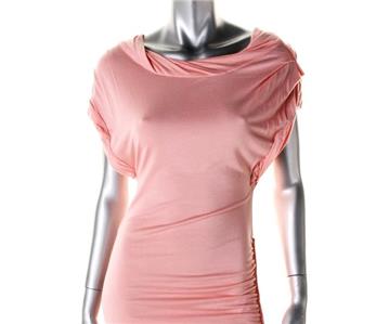 Catherine Malandrino 389 Pale Pastel Pink Jersey Fitted Cocktail