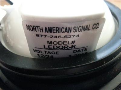 Red North American Signal Co North American Signal LEDO-R LED Grommet Mount Oval Warning Light