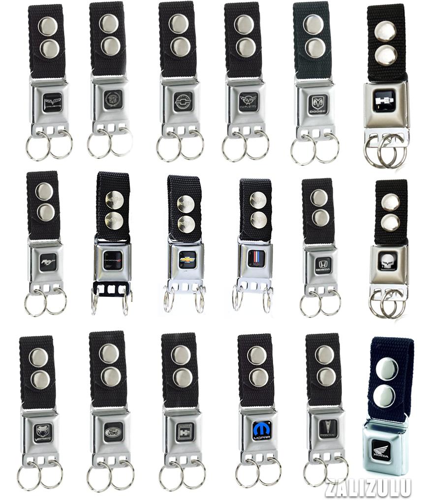 Car Brands Seatbelt Buckle Keychain Multiple Styles Key Chains